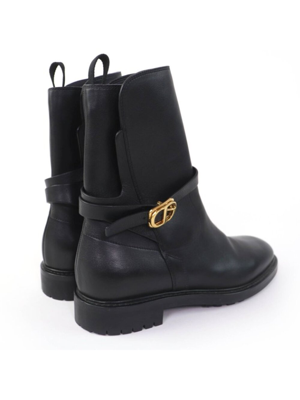 Dior Empreinte Leather Short Boots Black Gold - Picture 2 of 11
